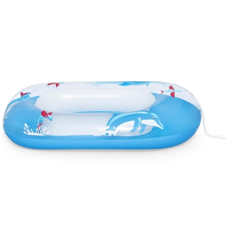 Ponton plażowy do pływania, delfin, Bestway, 102x69 cm, niebieski