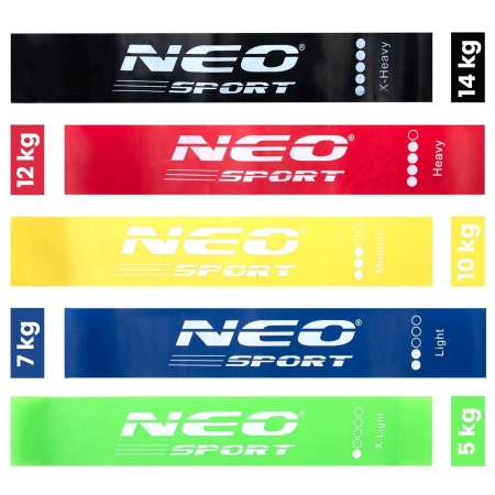 Zestaw taśm oporowych do ćwiczeń, 5 szt, Neo-Sport