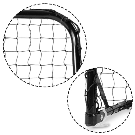Bramka do piłki nożnej, 2 sztuki, Neo-Sport, 60x45x25 cm, czarny