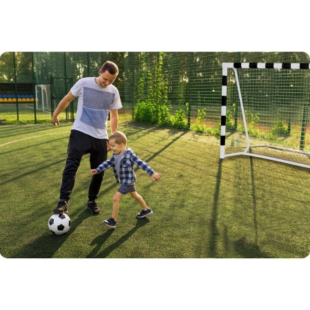 Bramka do piłki nożnej, Neo-Sport, 180x120x60 cm, czarno-biała