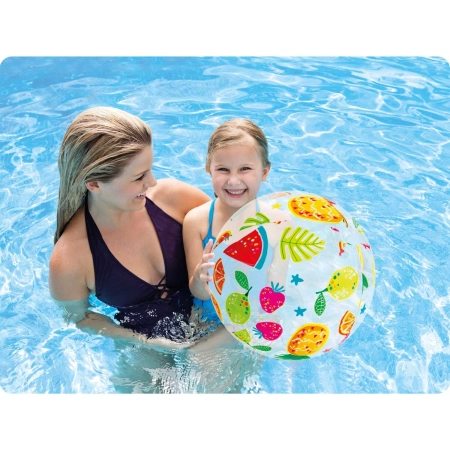 Piłka plażowa, dmuchana, owoce, Intex, 51 cm