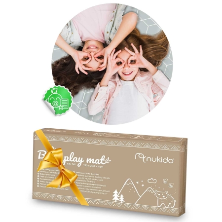 Duża mata piankowa, dwustronna, Nukido, 200x180x1 cm