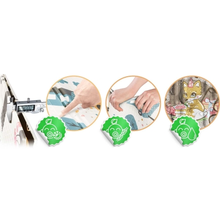 Duża mata piankowa, dwustronna, Nukido, 200x180x1 cm