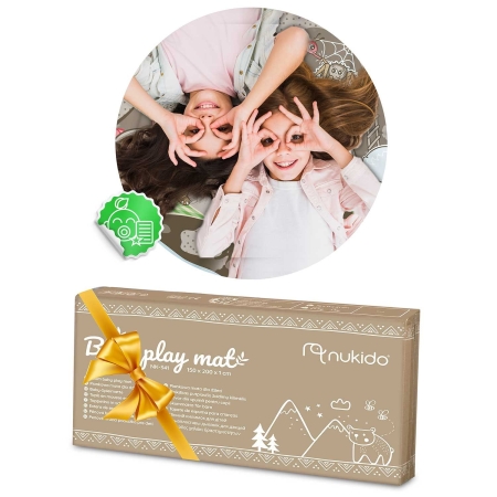 Duża mata piankowa, dwustronna, Nukido, 200x180x1 cm