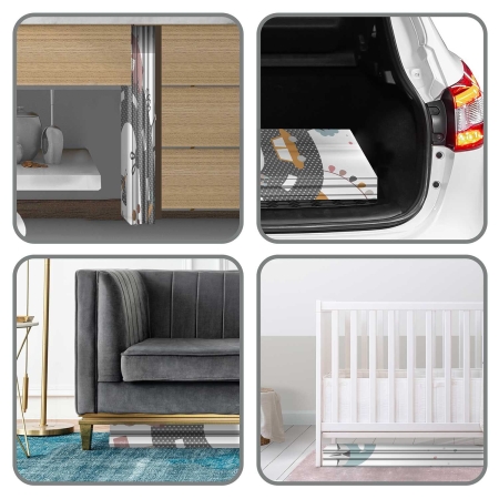 Duża mata piankowa, dwustronna, Nukido, 200x180x1 cm