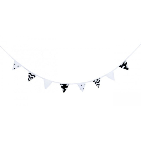 Girlanda, proporczyk, Grafitowa elegancja, 245x18 cm