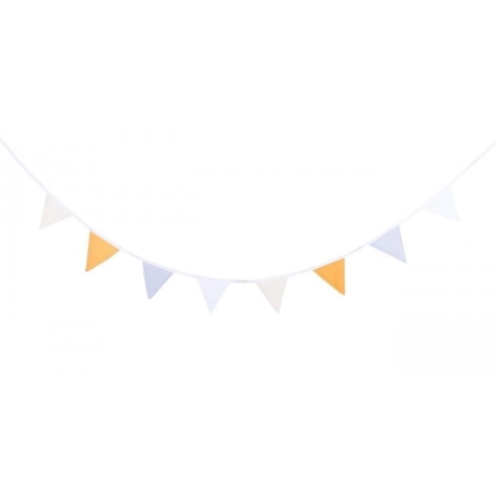 Girlanda, proporczyk, Kremowy obłoczek, 245x18 cm