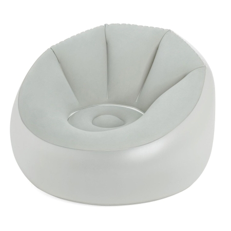 Fotel dmuchany, LED, Bestway, 102x97x71 cm, szary