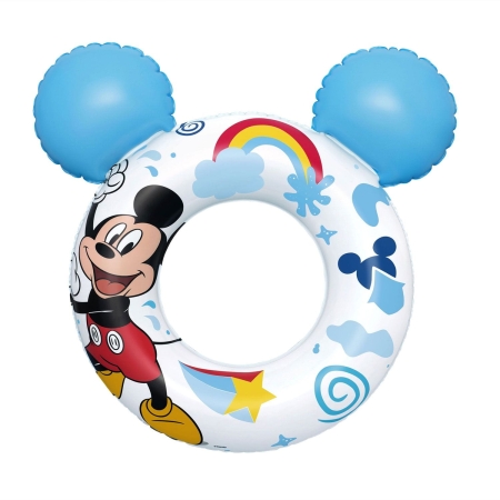 Koło do pływania dla dzieci, Mickey, 76 cm, biały, niebieski
