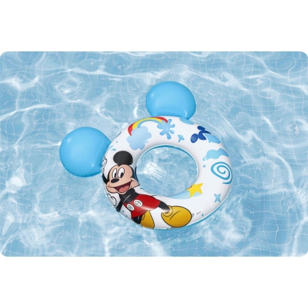 Koło do pływania dla dzieci, Mickey, 76 cm, biały, niebieski