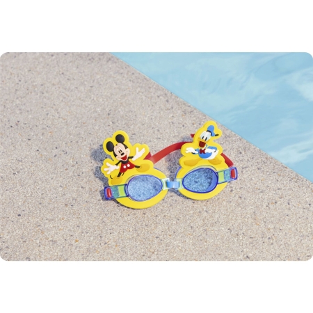 Okularki do pływania dla dzieci, Mickey, czerwony, żółty