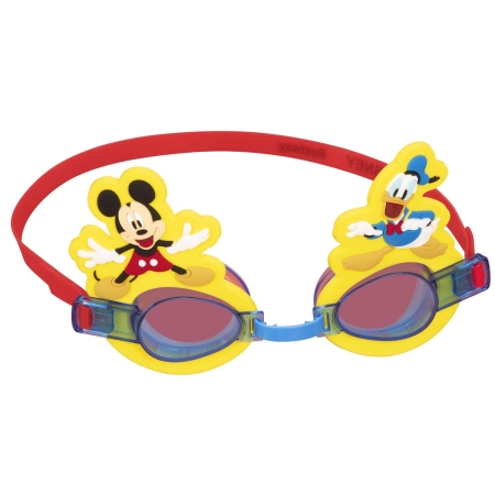 Okularki do pływania dla dzieci, Mickey, czerwony, żółty