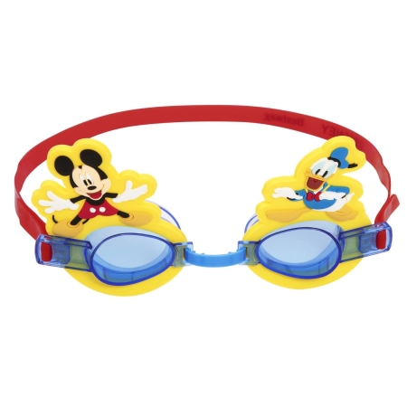 Okularki do pływania dla dzieci, Mickey, czerwony, żółty