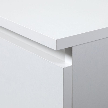 Komoda do sypialni, 6 szuflad, STILO, 100x35x57 cm, biały, mat