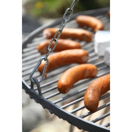 Grill na trójnogu 180 cm, TRIVO, ruszt stal naturalna, 70 cm