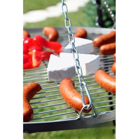 Grill na trójnogu 200 cm, LARGO, ruszt stal nierdzewna, 60 cm
