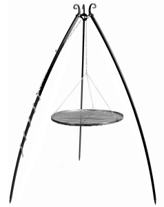 Grill na trójnogu 200 cm, LARGO, ruszt stal naturalna, 70 cm