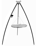 Grill na trójnogu z kołowrotkiem 200 cm, LARGO, ruszt stal nierdzewna, 70 cm