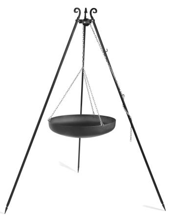 Wok na trójnogu 180 cm, TRIVO, stal naturalna, 60 cm