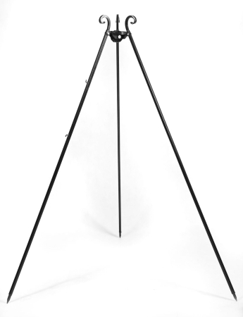 Trójnóg do grilla, woka i kociołka, 180 cm, czarny