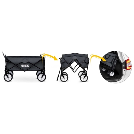 Wózek transportowy, składany, 80L, Humberg, ciemno szary