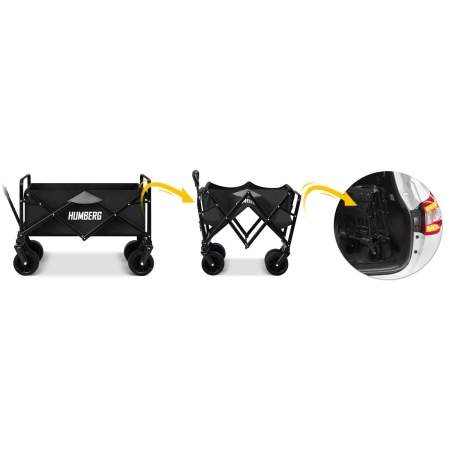 Wózek transportowy, składany, 100L, Humberg, czarny