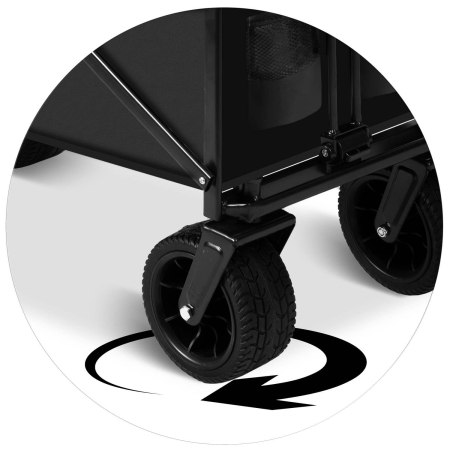 Wózek transportowy, składany, 100L, Humberg, czarny