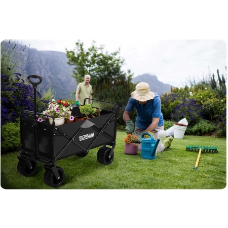 Wózek transportowy, składany, 100L, Humberg, czarny