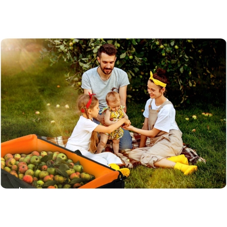 Wózek transportowy, składany, 100L, Humberg, czarny, pomarańczowy