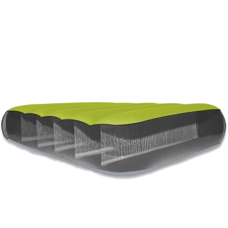 Materac jednoosobowy z pompką elektryczną, 191x76x17 cm, zielony
