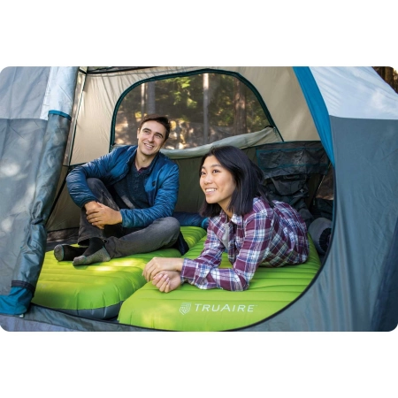 Materac jednoosobowy z pompką elektryczną, 191x76x17 cm, zielony