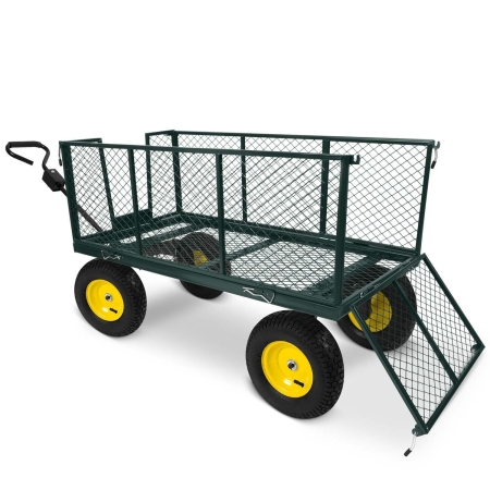 Wózek ogrodowy, transportowy, 280L, Humberg, zielony