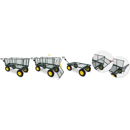 Wózek ogrodowy, transportowy, 280L, Humberg, zielony