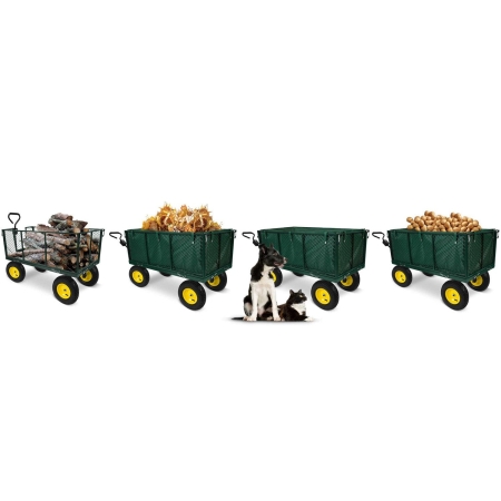 Wózek ogrodowy, transportowy, 280L, Humberg, zielony