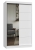 Szafa przesuwna z lustrem i szprosami, Iga, 120x61x200 cm, biały, mat