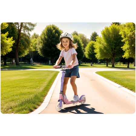 Hulajnoga dwukołowa, księżniczki, Kodi, różowa, fioletowa