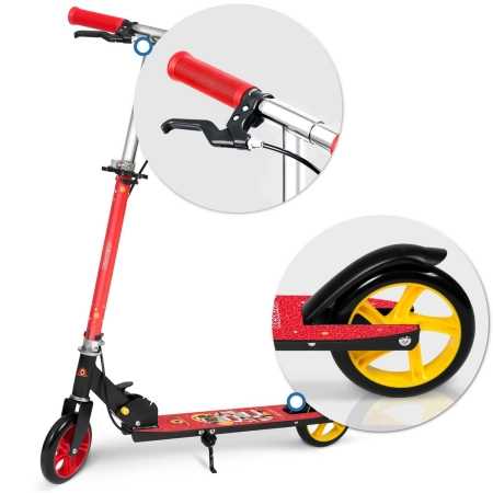 Hulajnoga dwukołowa, straż pożarna, Kodi, czerwona