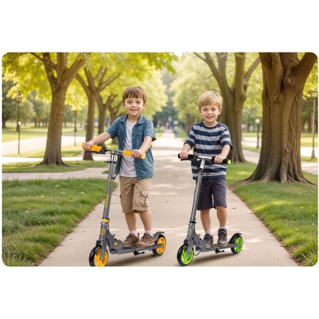 Hulajnoga dwukołowa, Kodi, szaro-zielona