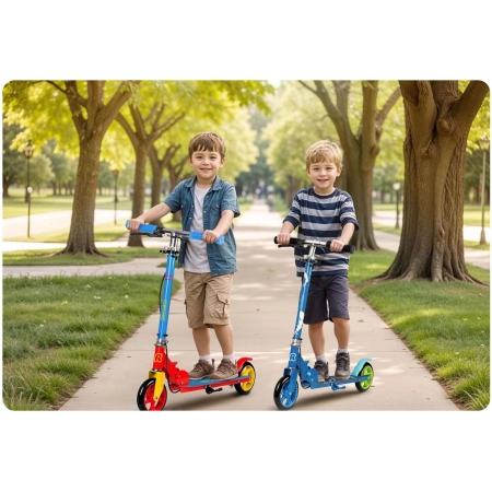 Hulajnoga dwukołowa, Kodi, niebiesko-czerwona