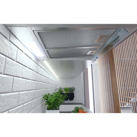 Okap kuchenny podszafkowy, LED, 50 cm, berdsen, BE-10-A, biały