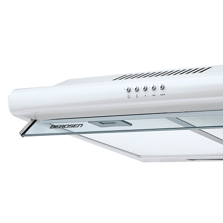 Okap kuchenny podszafkowy, LED, 60 cm, berdsen, BE-10-A, biały