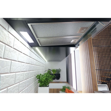 Okap kuchenny podszafkowy, LED, 50 cm, berdsen, BE-10-A, czarny