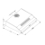 Okap kuchenny podszafkowy, LED, 50 cm, berdsen, BE-10-A, czarny