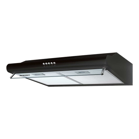 Okap kuchenny podszafkowy, LED, 60 cm, berdsen, BE-10-A, czarny