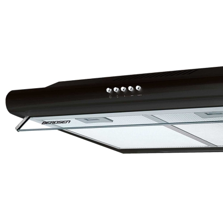 Okap kuchenny podszafkowy, LED, 60 cm, berdsen, BE-10-A, czarny