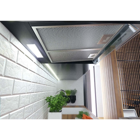 Okap kuchenny podszafkowy, LED, 60 cm, berdsen, BE-10-A, czarny
