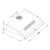 Okap kuchenny podszafkowy, LED, 50 cm, berdsen, BE-10-A, inox
