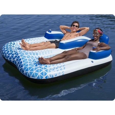 Materac dwuosobowy do pływania, Bestway, 183x176x56 cm, niebieski