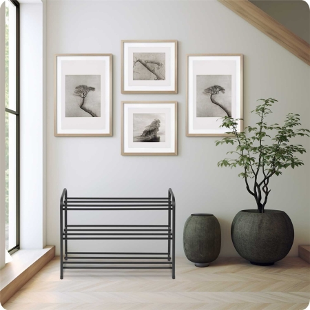 Regał na buty, Massido, 66x26x53 cm, czarny