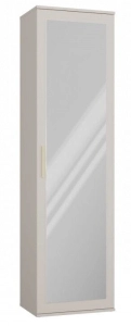 Szafa do przedpokoju, wieszak, lustro, duo, 50x35x180 cm, beżowy, mat